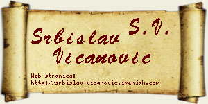 Srbislav Vicanović vizit kartica